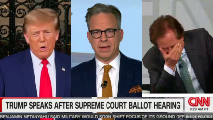 WATCH_ George Conway Literally Chokes Laughing As Tapper Dumps Out of Trump's Speech-2024-02-08
