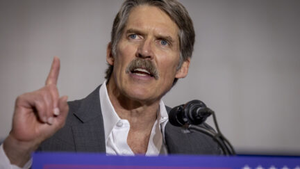 Madison, Wis. businessman and Republican U.S. Senate candidate, Eric Hovde speaks Tuesday April 2, 2024, at a former President Donald Trump rally in Green Bay, Wis. The Wisconsin Senate race between Democratic Sen. Tammy Baldwin and Republican Eric Hovde is setting up as one of the most competitive and expensive Senate races in the country.