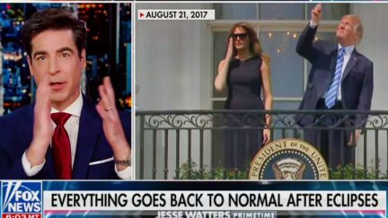 Trump Posts Video of Himself Staring At The Sun During Eclipse — As Fox News Host Says ‘He Was Fine’