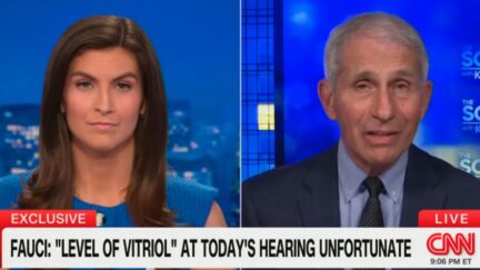 Kaitlan Collins and Anthony Fauci