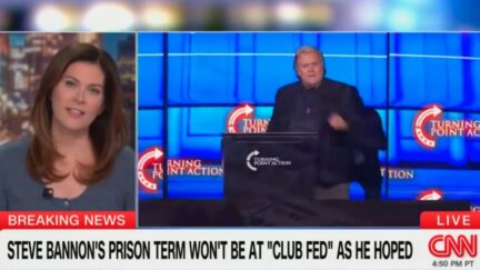 Erin Burnett and Steve Bannon