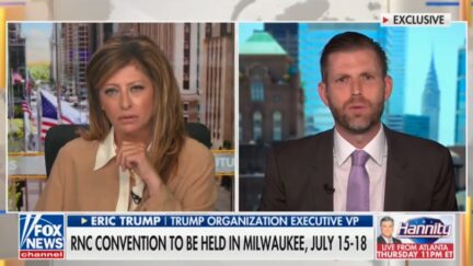 Maria Bartiromo and Eric Trump