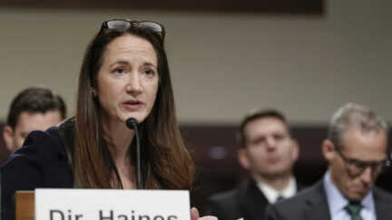 Avril Haines, Director of National Intelligence, testifies during the Senate Armed Services hearing to examine worldwide threats, Thursday, May 4, 2023, on Capitol Hill in Washington