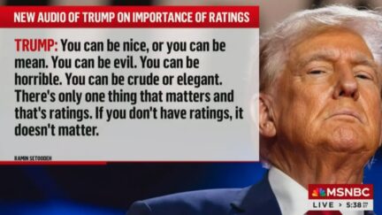 📺 Trump Says ‘You Can Be Evil’ Because ‘There’s Only One Thing That Matters, and That’s Ratings’ (mediaite.com)