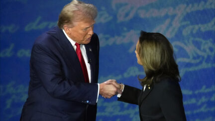 Donald Trump and Kamala Harris at the ABC News presidential debate