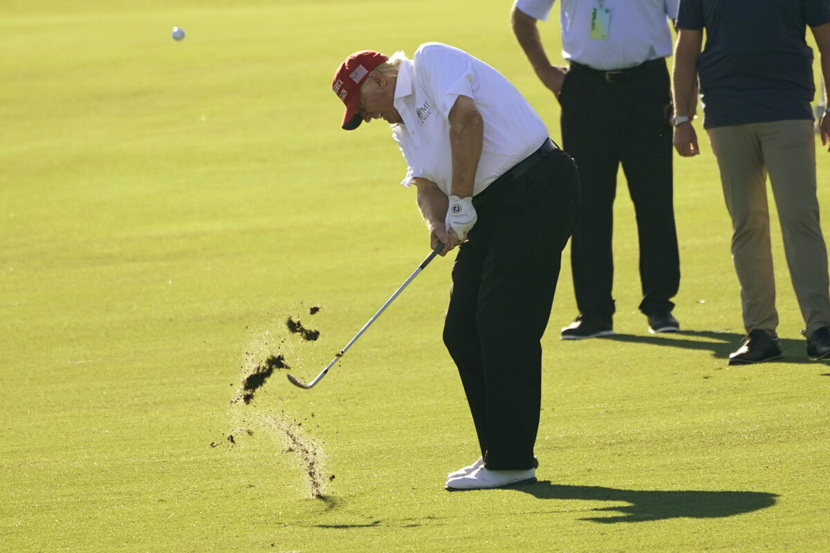 Donald Trump golfing