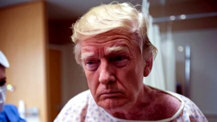 FEAT Drudge Posts AI Photo Of Ranting Hospitalized Trump With Brutal Banner Slamming Puerto Rico Rally Joke