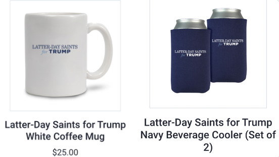 “Latter-day Saints for Trump” merch