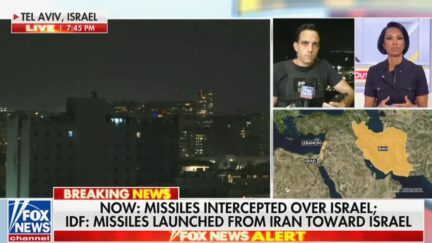 Trey Yingst Captures Missiles Being Intercepted Over Tel Aviv