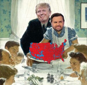 Trump And 'Wife' JD Vance Stun X With Thanksgiving Meme