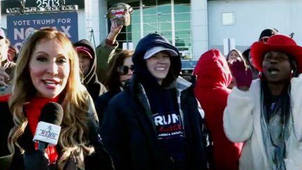 Trump Fan Tries To Start 'DADDY TRUMP! DADDY TRUMP!' Chant On Rally Line — Is Left Hanging