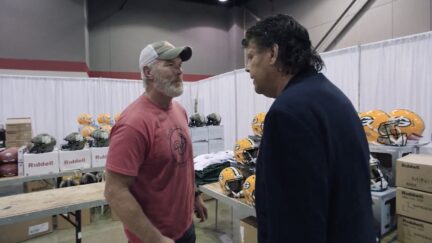 Mark Gastineau confronts Brett Favre