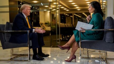 Donald Trump and Kristen Welker