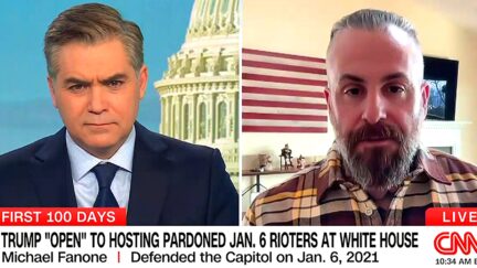 CNN-s-Jim-Acosta-And-J6-Cop-Torch-Trump-Over-Welcoming-Violent-Rioters-To-White-House-Bizarro-World