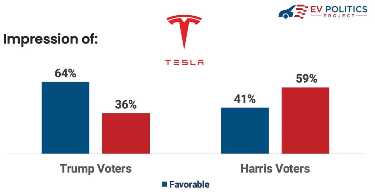 partisan views of Tesla