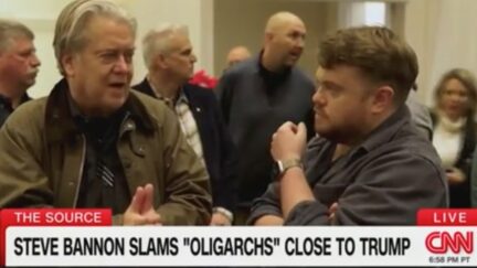 Steve Bannon and Donie O'Sullivan