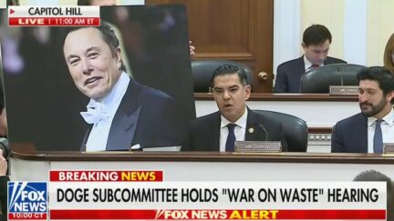 Robert Garcia Introduces Elon Musk as 'Dick Pic' at Hearing