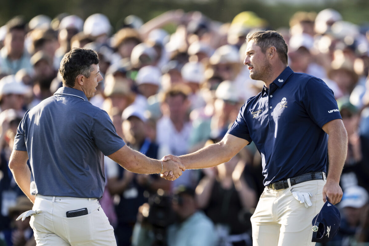 Rory McIlroy and Bryson DeChambeau at the Masters