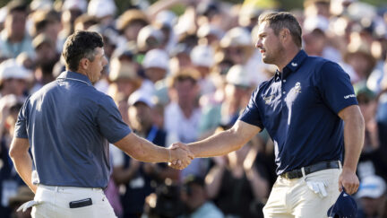 Rory McIlroy and Bryson DeChambeau at the Masters