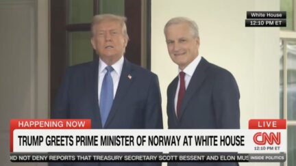 Donald Trump meets with Norwegian prime minister