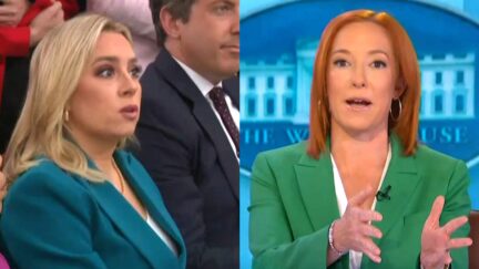MSNBC's Jen Psaki Answers Questions On Trump In Mock Karoline Leavitt Briefing