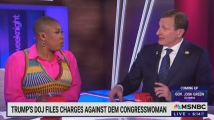 Symone Sanders and Dan Goldman