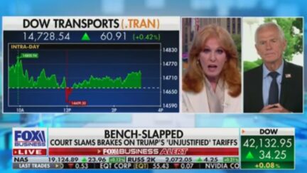 Liz Claman and Peter Navarro