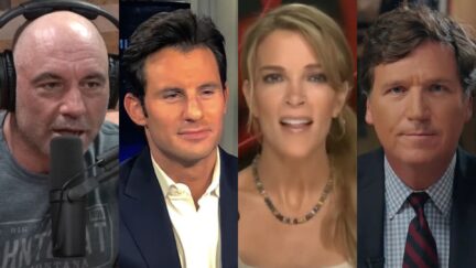 Joe Rogan, Jesse Weber, Megyn Kelly, and Tucker Carlson