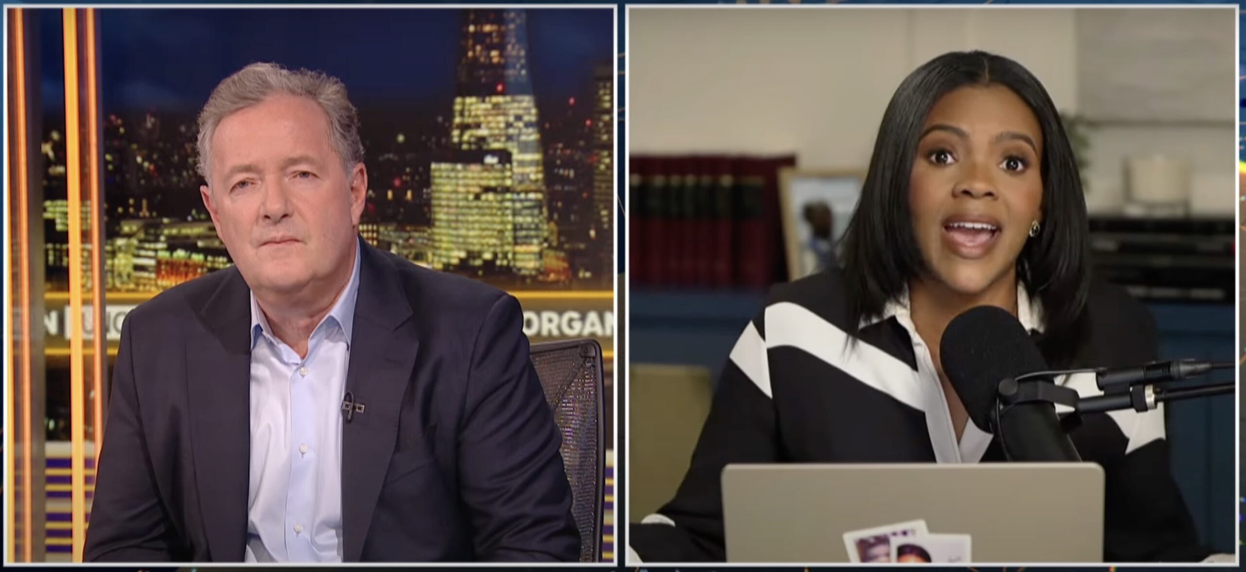 Candace Owens and Piers Morgan