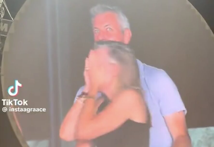 Couple at Coldplay concert