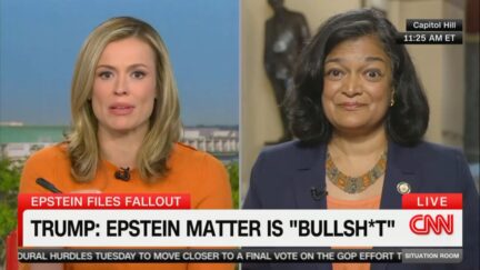 Pamela Brown interviewing Rep. Pramila Jayapal