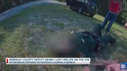 South Carolina cop on ground