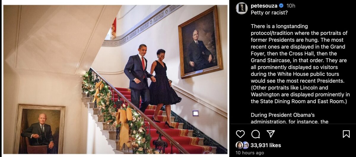 Souza post about Obama portrait