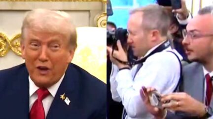 Trump Laughingly Attacks CNN During Global Oval Office Photo Op