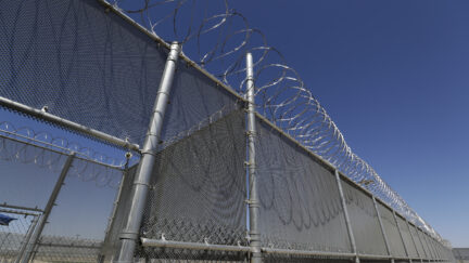 razor wire at ICE facility in Adelanto CA