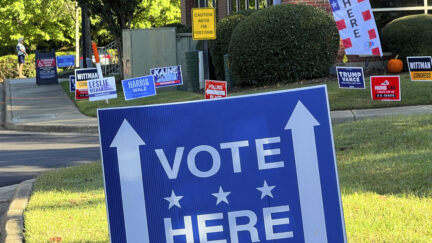 vote here sign voting location election precinct