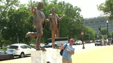 Trump-Epstein Statue Erected Days After Cops Took It Down
