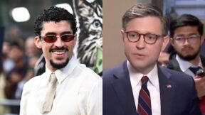 Bad Bunny and Mike Johnson