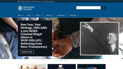 DHS website redirected from Nazis.us
