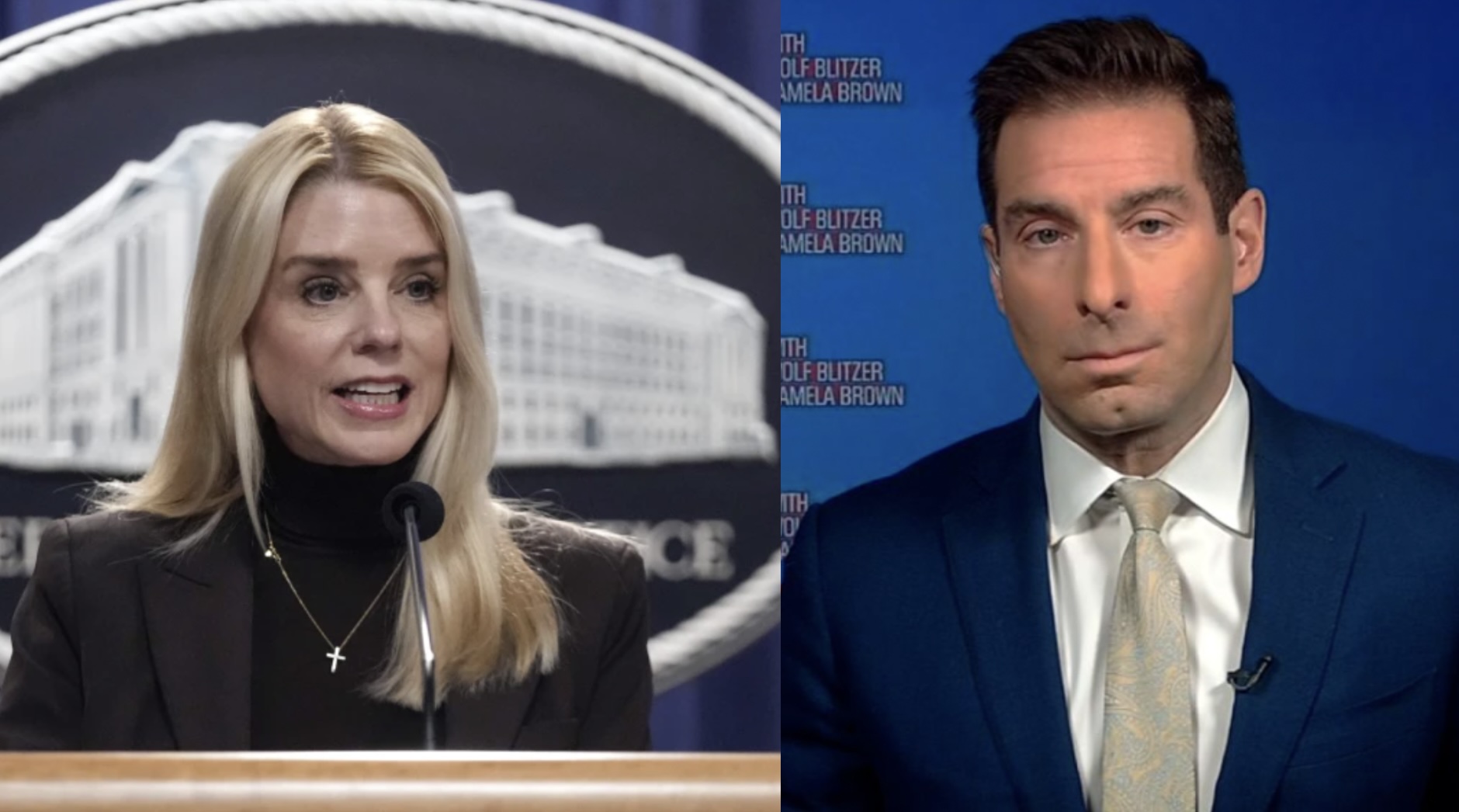 Pam Bondi and Elie Honig