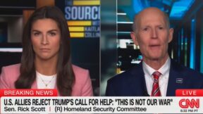 Kaitlan Collins and Rick Scott