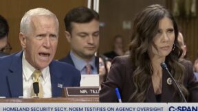 Sen. Thom Tillis shredding DHS Sec. Kristi Noem