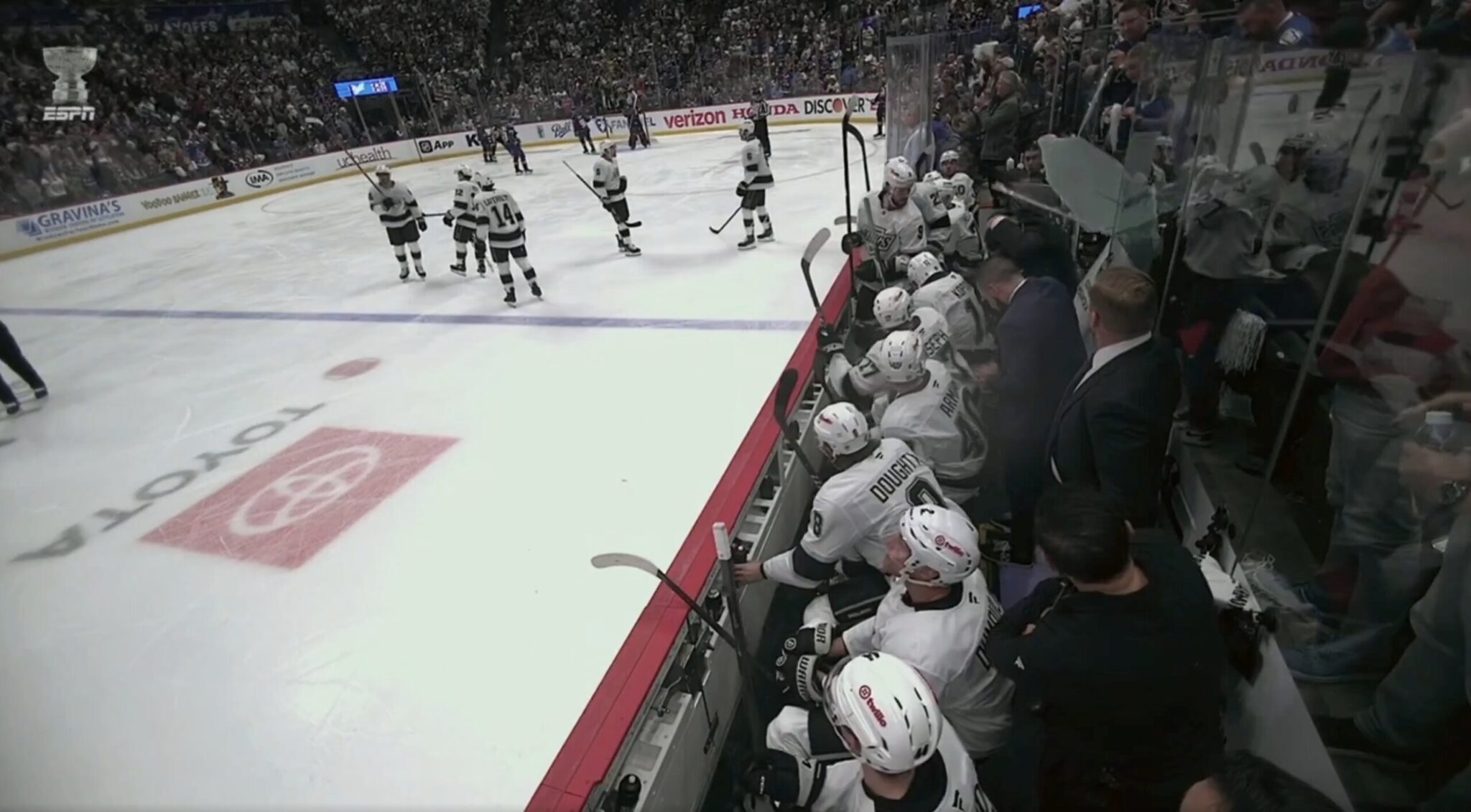 WATCH: Avalanche Fans Shatter Glass Behind LA Kings' Bench