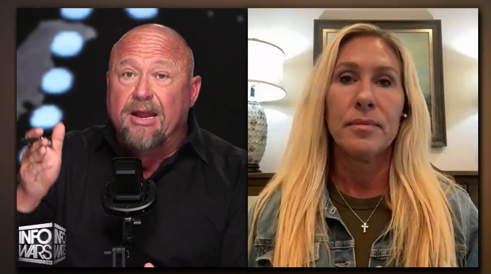 Alex Jones and Marjorie Taylor Greene