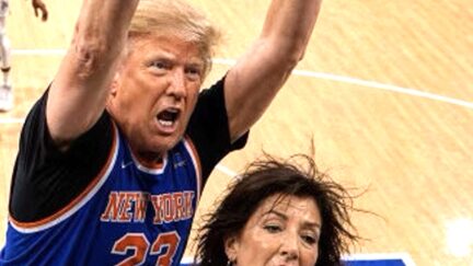 Trump Unleashes Barrage Of AI Fantasy Slop — Including Sweaty Dunk in Knicks Uni and Much More