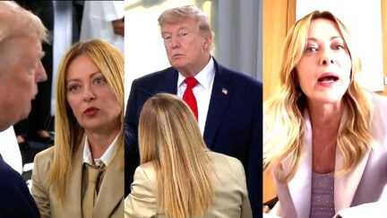 Certain things deserve an immediate response. Donald Trump's statements are completely fabricated / made up. I am frankly stunned / appalled. I don't know why the president of the United States behaves this way toward his own allies. It's not the first time this has happened, after all. I can only say it's a shame he doesn't show the same determination / resolve toward the enemies of the West, toward the enemies of the United States — toward leaders with whom he, on the other hand, is much more accommodating. But there is one thing he must remember: Italy and I do not / never beg.