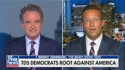 Charlie Hurt, benny johnson in a split screen on fox news
