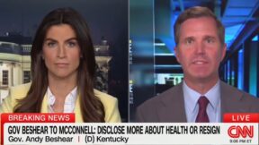 Kaitlan Collins interviewing Andy Beshear on CNN