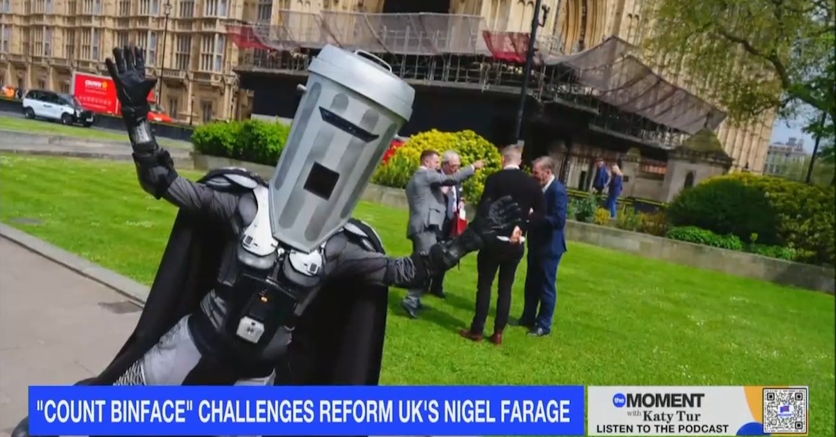 Katy Tur Introduces Nigel Farage Challenger: Count Binface