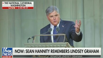 Sean Hannity speaking at Lindsey Graham Washington funeral service